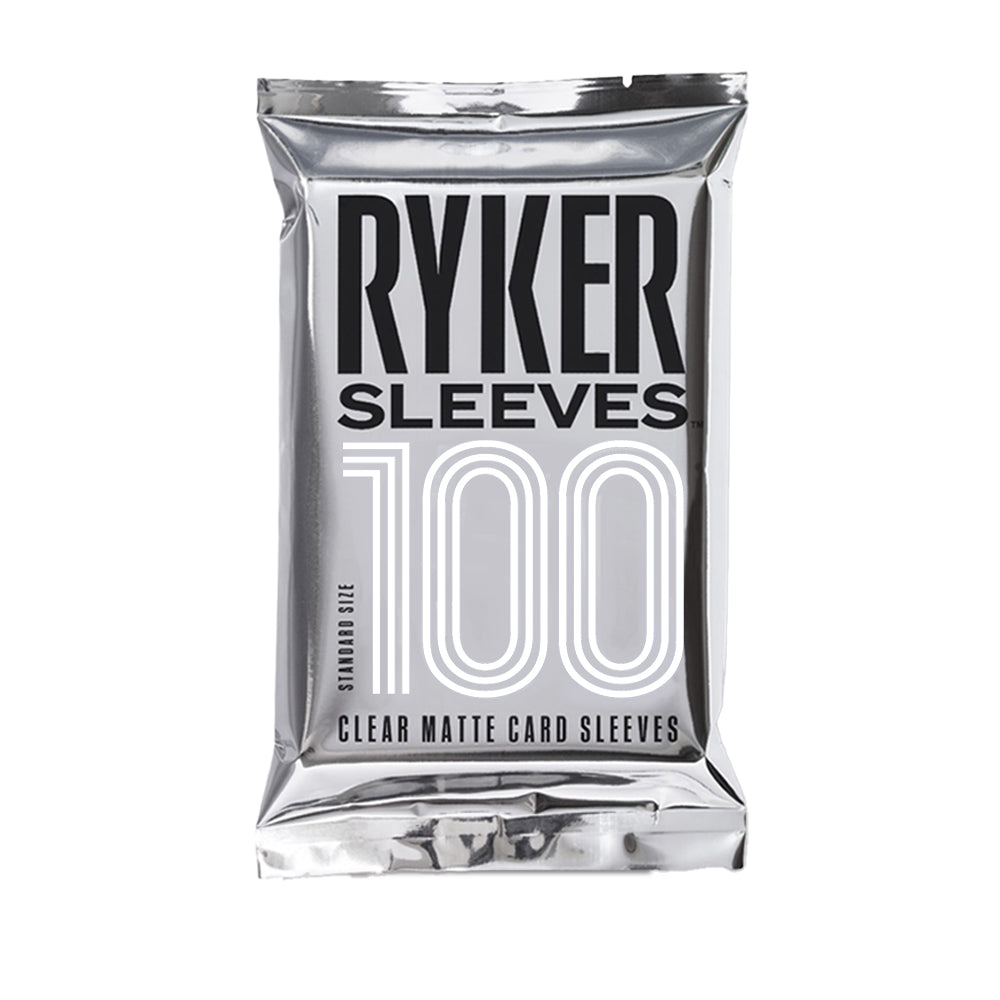 Ryker: Clear Matte Standard American Card Sleeves - 100 Ryker: Clear Matte Standard American Card Sleeves - 100