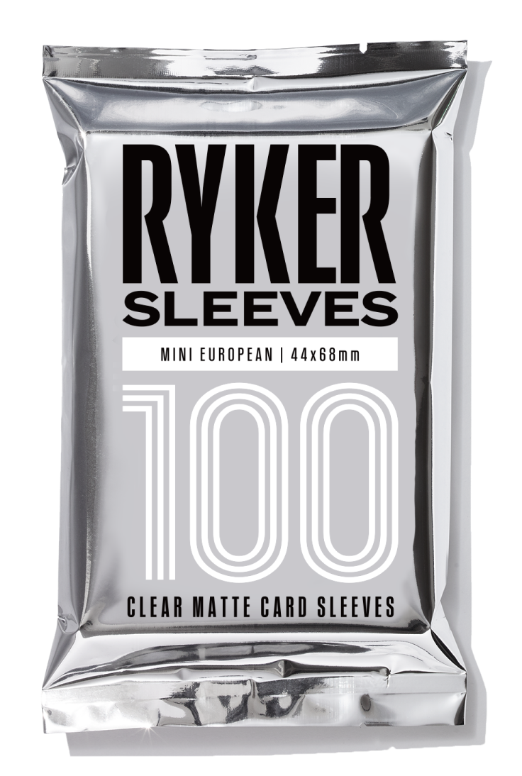 Ryker Sleeves | Clear Matte Mini European Card Sleeves Ryker Games Ryker Sleeves | Clear Matte Mini European Card Sleeves Ryker Games