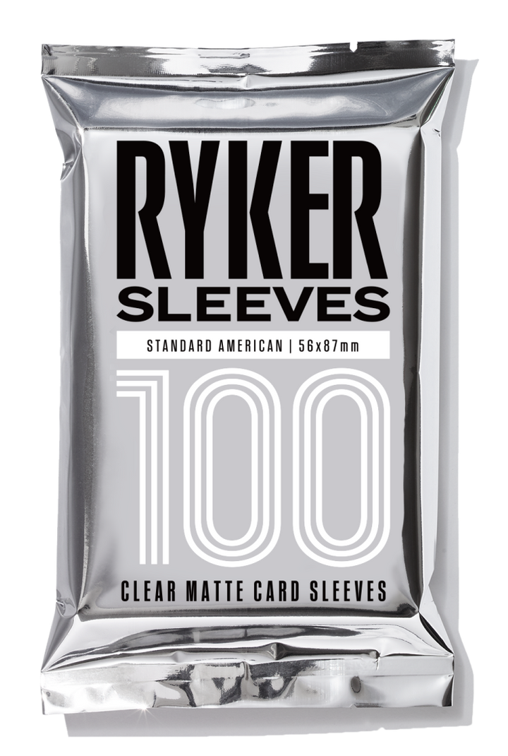 Ryker: Clear Matte Standard American Card Sleeves - 100 Ryker: Clear Matte Standard American Card Sleeves - 100